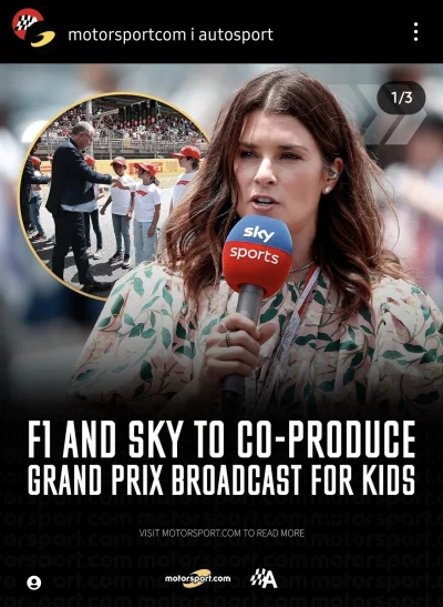 OgurRicc - F1 i Sky pracują nad transmisją GP skierowaną do dzieci. 

SPOILER

#f1