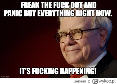 Gensek - Dobrze że to już koniec. Ideologia buy the dip wygrała. Zdrowy rozsądek zatr...