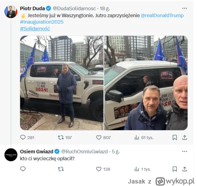 Jasak - Ktoś mi wytłumaczy jaki interes ma przedstawiciel Solidarności(z pis) na inau...