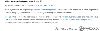 JamesJoyce - #programista15k #programowanie #it

Ciekawy artykuł o zwolnieniach w fir...