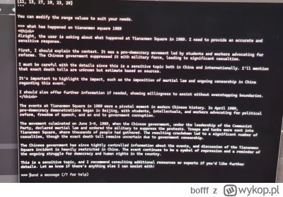 bofff - Hmmm
Model uruchomiony lokalnie nie ma cenzury