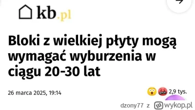 dzony77 - Wielka płyta znowu do wyburzenia. Tak regularnie ją wyburzają co pół roku 
...