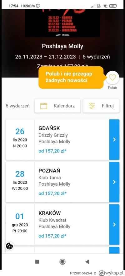 Przemosz64 - Tutaj lokale w których są zaplanowane koncerty