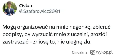 Cinoski - Jak młody Bogdanoff już teraz tak ładnie odwraca kota ogonem, to w PiSie bę...