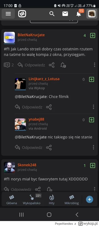 PepeHandss - #f1 proszę nagrywać poziomo ( ͡° ͜ʖ ͡°)