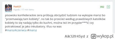 Aik32fr45yd - @FoxX21: Sam spójrz na swój wpis i powiedz czy nie ziejesz nienawiścią ...