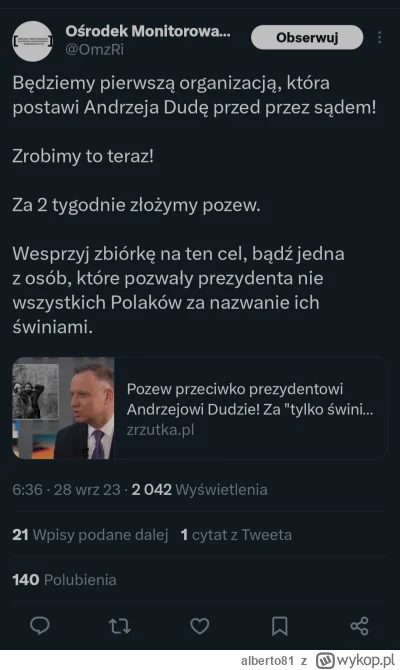 alberto81 - Czy OMZRiK czasem nie popełnia przestępstwa z artykułu 286 organizując zb...