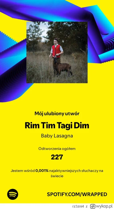 rz3zni4 - Od maja to chyba spoko wynik xD #eurowizja #spotify #spotifywrapped