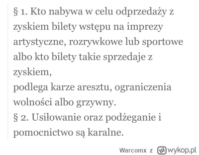 Warcomx - Znacie bardziej absurdalny przepis prawny w naszym kraju niż ten przytoczon...