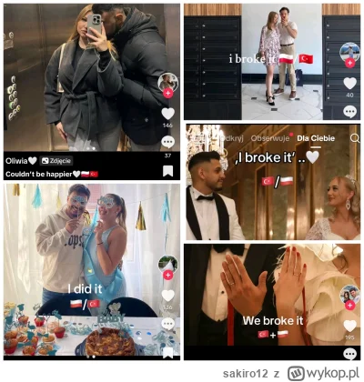 sakiro12 - Nowy trend na tiktoku gdzie kobiety wstawiają swoje tikoki z drugą połówka...