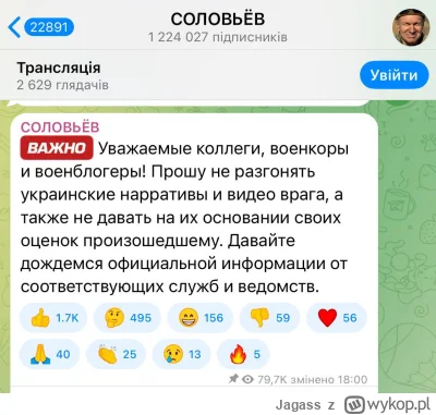 Jagass - Rosyjski propagandysta Sołowjow apeluje do rosyjskich „Z-blogerów”, aby nie ...