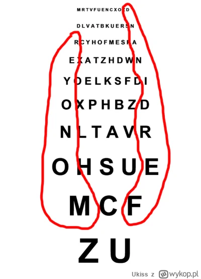 Ukiss - Na jednej z tablic do pomiaru ostrości wzroku ukryte jest imię i nazwisko jej...