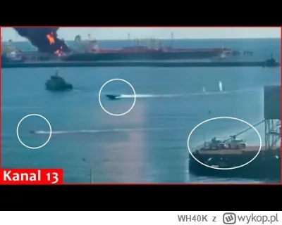 WH40K - Ciekawe nagranie z ataku dwóch dronów morskich na port przeładunkowy kacapów:...