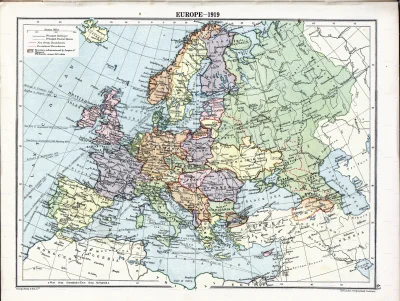 Hans_Kropson - Wydana przez London Geographical Institute  mapa powojennej Europy rok...