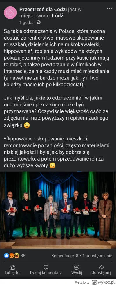 Metylo - Trzymajcie mnie xDDD

Miasto Łódź rozdaje medale z okazji 600 urodzin. Wśród...