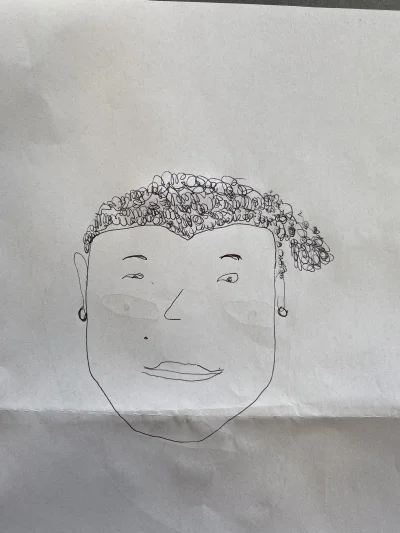 pomelobezkaca2 - zajecia, rysowalismy karykatury, to ja.

#przegryw #pokazmorde