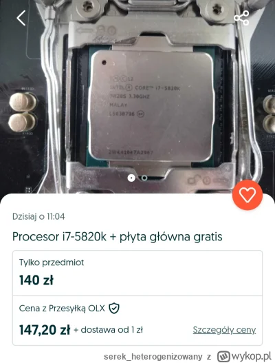 serek_heterogenizowany - chyba dobra okazja co nie?

procek sprawny, płyta niby nie d...