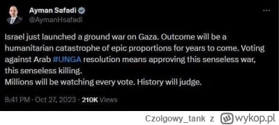 Czolgowy_tank - MSZ Jordanii potwierdza, że Izrael wkroczył do Strefy Gazy.