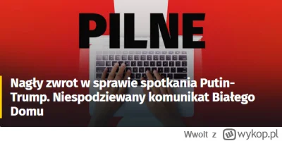 Wwolt - #usa #trump #polityka Ten to jest impulsowy. Znając go zadzwonił już do Zełeń...