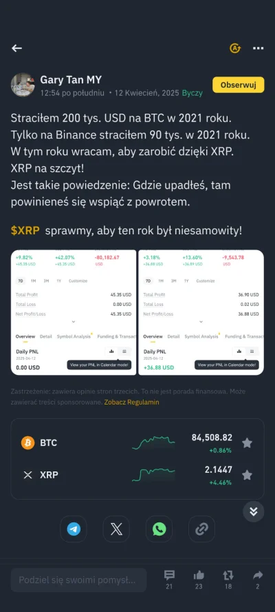 ChlopiecNastepneDrzwi - Wpisy na "forum" #binance to inny wymiar gęstości. #kryptowal...