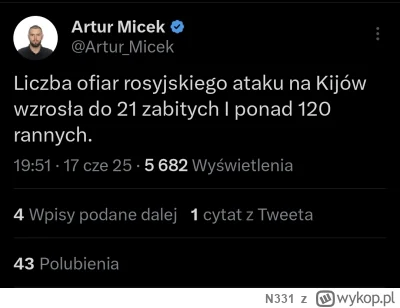 N331 - Tymczasem Polacy, oglądają efekty wojny na Ukrainie i Izraelu, a nie mają myśl...