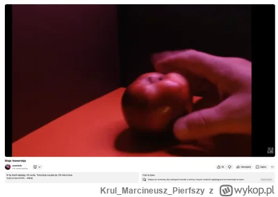 KrulMarcineuszPierfszy - #kononowicz Paweł jak dręczy to jabłko :D  Łun tera artysta ...