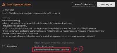 Petsyk - Chciałbym bardzo z całego serca przeprosić moderację za to, że musiała przec...