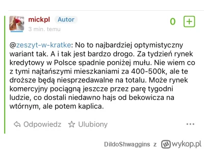 DildoShwaggins - #nieruchomosci
Pamiętajcie, 400-500k to max za ile sprzedacie za tyd...