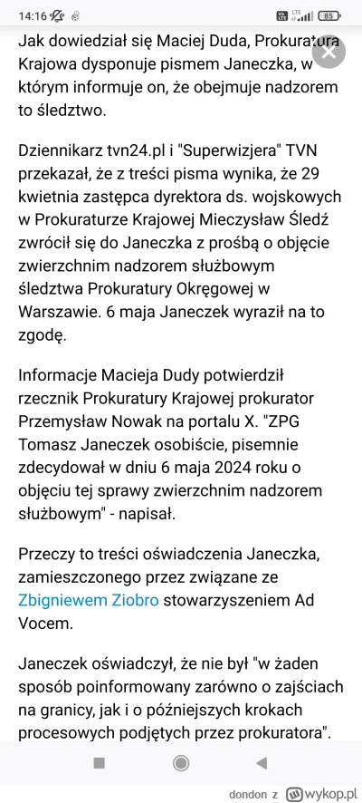 dondon - @miki4ever: No przecież już wiadomo, że Janeczek, zastępca prokuratora gener...