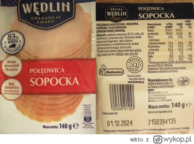 wkto - #listaproduktow
#poledwicasopocka 83% plastry Kraina Wędlin #biedronka
aktualn...