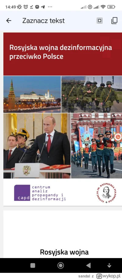 sandal - Fragment z książki 
"Rosyjska wojna dezinformacyjna przeciwko Polsce'

mam t...