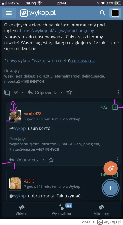 onea - @wykop: kto Wam projektuje to ui czy wy naprawdę nie widzicie ze to wyglada zl...