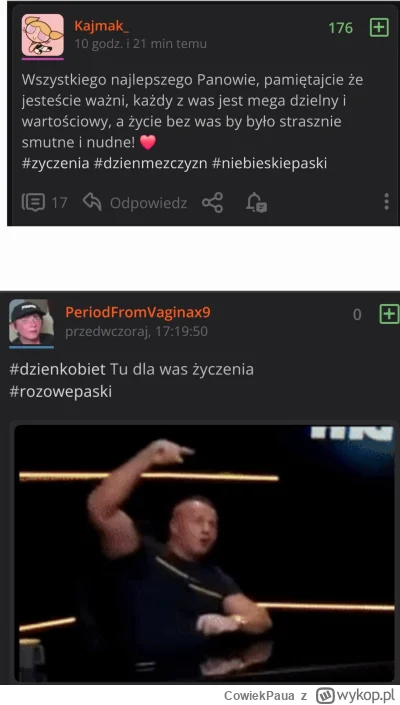 CowiekPaua - Gardzące Polakami gadzie p0lki
vs
Mężczyźni, którzy bronili by kraju gdy...