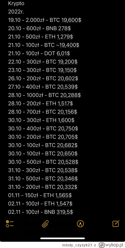 mlody_czyzyk23 - Znalazłam notatkę gdzie od 2022r. zapisywałam swoje drobne, ale regu...