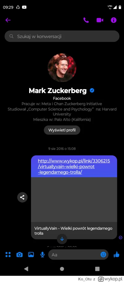 Ko_Otu - @mamabijeatataniezyje ja mam hosting u zuckerberga od 2016 roku, jeszcze nie...