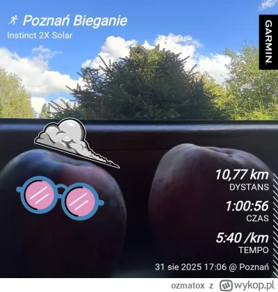 ozmatox - 15 114,52 - 10,76 = 15 103,76



#sztafeta #biegajzwykopem #bieganie #swier...