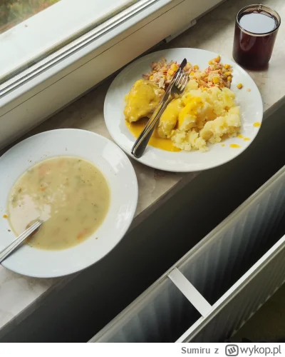 Sumiru - Takie żarełko dostałem na obiadek. Zupa jarzynowa nawet znośna zjadłem ale b...