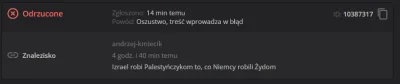 R187 - @ZionOfel: Tak. Sądząc po szybkości odrzucenia to automatyczna decyzja na pods...