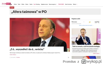 Promilus - @razzor91: Co za bzdury. Zobacz sobie jak TVP informowała o aferze podsłuc...