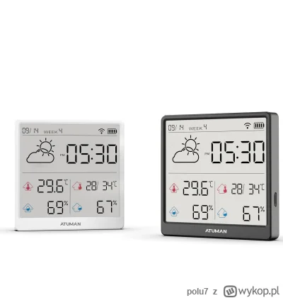 polu7 - Xiaomi Duka Atuman TH3 Smart Hygrometer Thermometer w cenie 15.29$ (59.98 zł)...