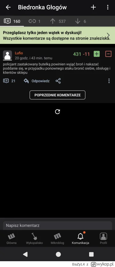 BaZyL4 - @wykop otwiera się cały wątek, a nie komentarz, którego dotyczy powiadomieni...