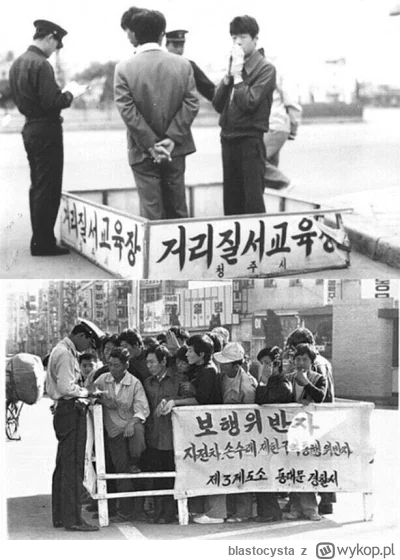 blastocysta - Korea Południowa, lata 70. 'Klatka' wstydu, za przechodzenie przez jezd...
