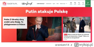 uranium14 - Takie nagłówki powinny być karalne 
#ukraina #gazetawyborcza #putin