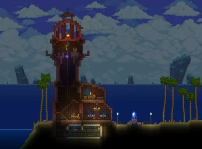 m.....n - Zrobiłem sobie latarnię w terrarii #terraria #gry