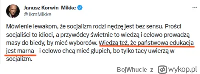 BojWhucie - pewnie dlatego 10 lat studiował na komunistycznym uniwerku, a potem przez...