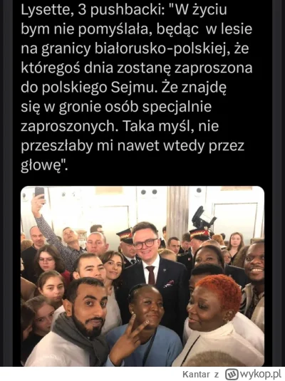 Kantar - Z tym zdjęciem nie rozumiem jednego. 
Skoro jest w sejmie i została zaproszo...