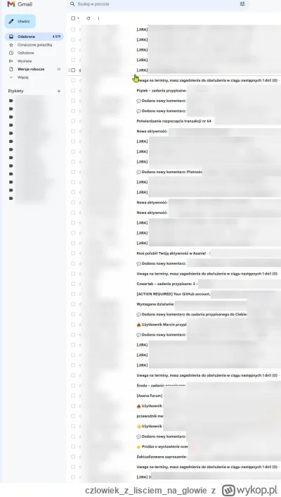 czlowiekzlisciemnaglowie - Macie jakieś patenty na utrzymanie porządku w gmailu? Klie...
