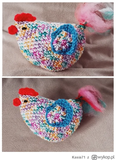 Kasia71 - Przy porannej kawie powstała 🐔🐔 #kasiaszydelkuje #szydelkowanie #tworczos...