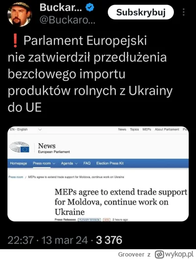 Grooveer - #ukraina #polska #rolnictwo #ue #polityka