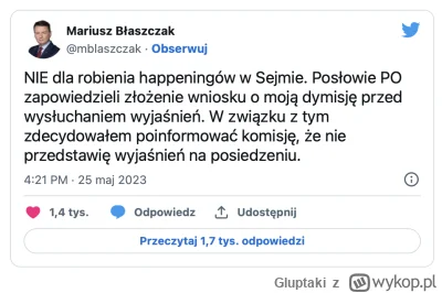 Gluptaki - > Chcieli mnie odwołać bez moich wyjaśnień więc nie składam wyjaśnień!

ht...